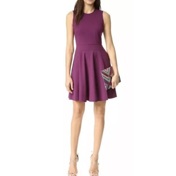 Rebecca Taylor Dresses & Skirts - Rebecca Taylor Suiting Dress 2 Sugar Beet Purple Sleeveless Fit Flare $395 MSRP